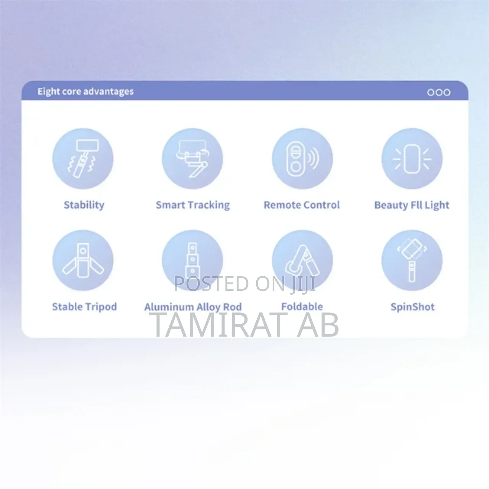 Q18 Desktop Stabilizer, Selfie Stick, Tripod, Fill Light