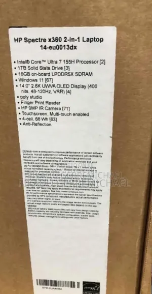 New Laptop HP Spectre 14 16GB Intel Core i7 SSD 1T