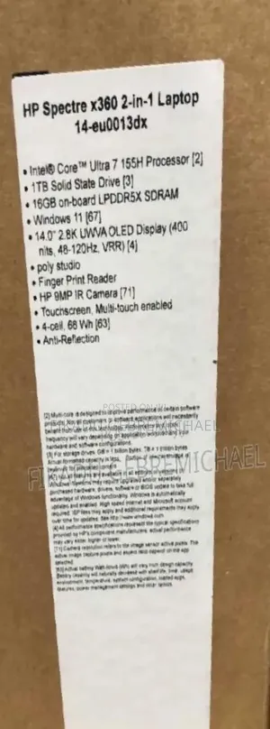 New Laptop HP Spectre 14 16GB Intel Core i7 SSD 1T