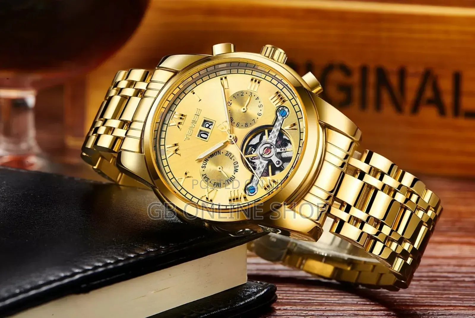 Tevise Automatic Stainless Steel Strap Watch