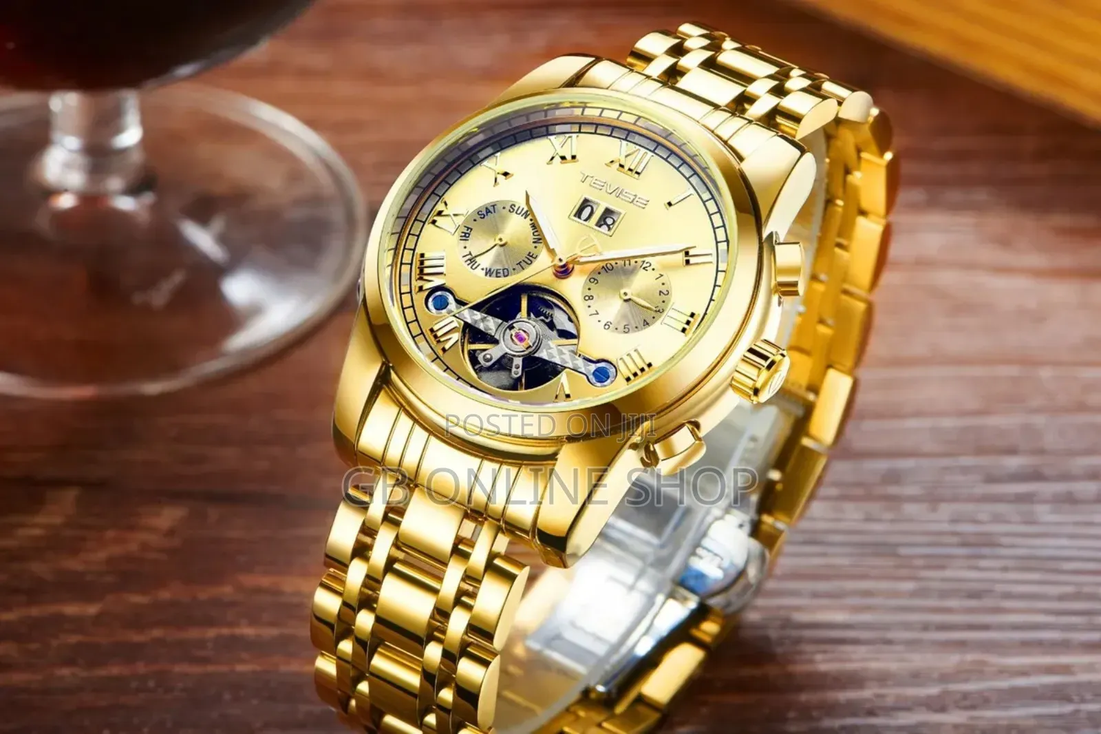 Tevise Automatic Stainless Steel Strap Watch