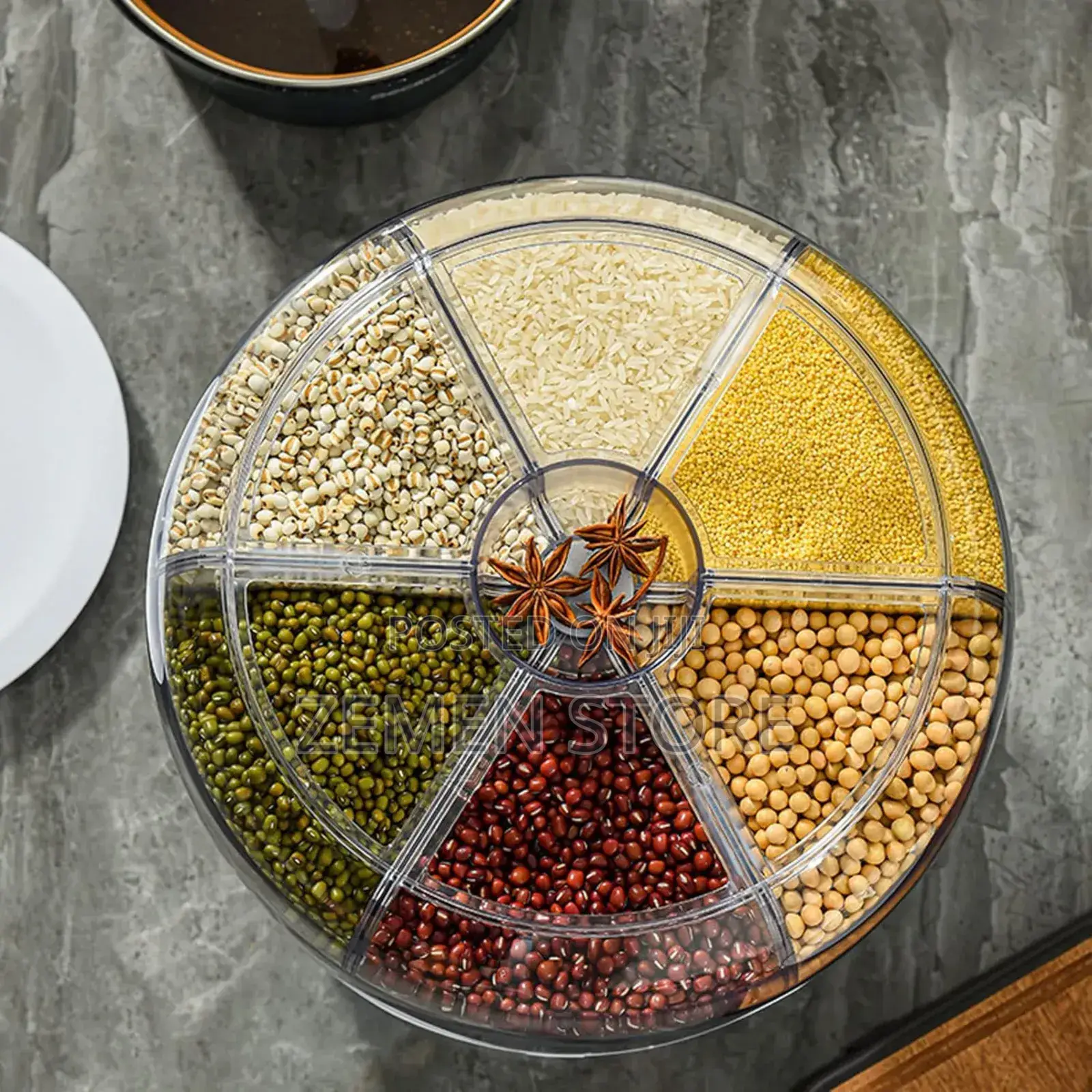 360° Rotating Multifunctional Food Grain Storage
