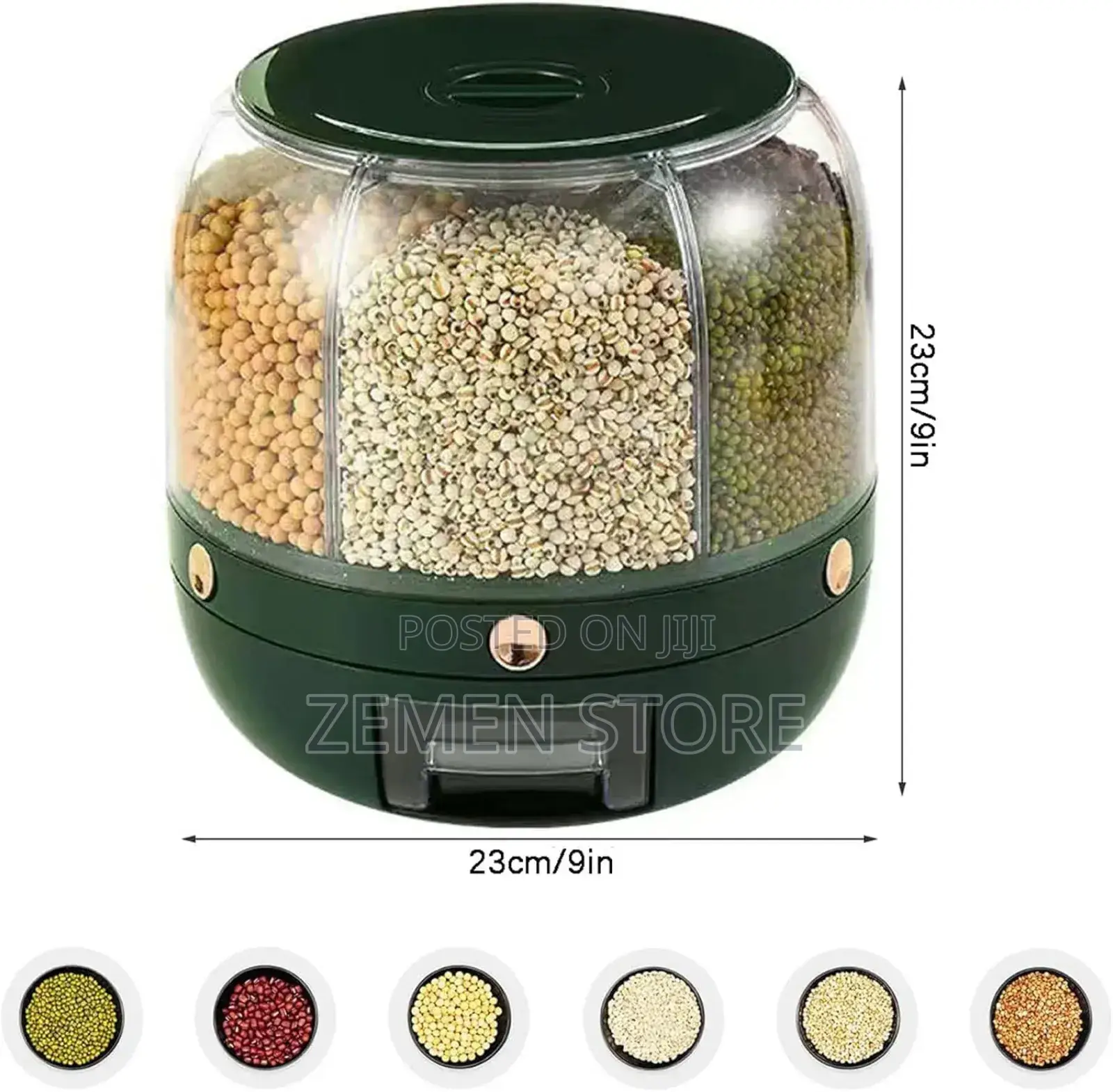 360° Rotating Multifunctional Food Grain Storage
