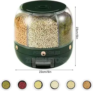 360° Rotating Multifunctional Food Grain Storage ትልቁ