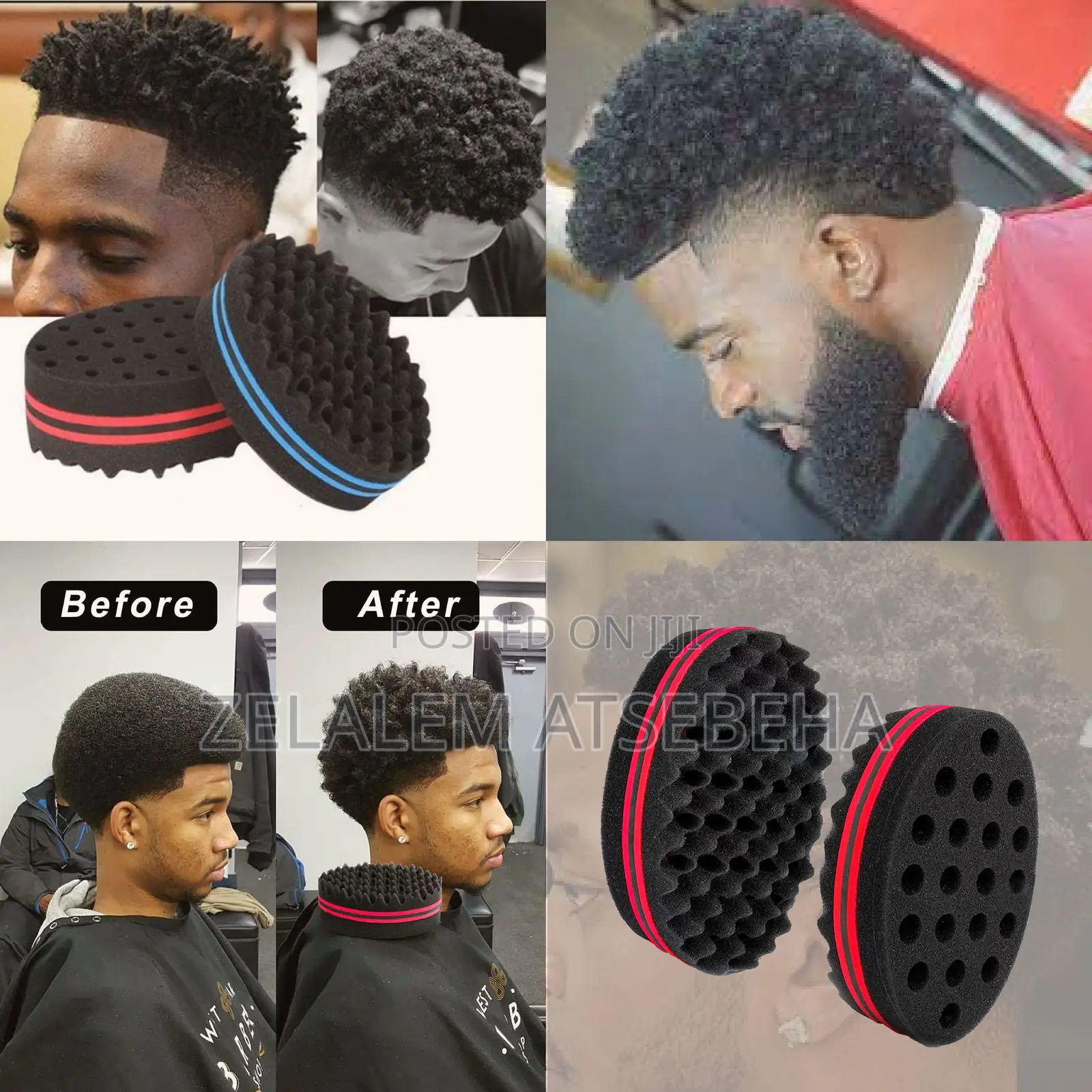 Hair Curl Sponge and Hair Freezer. Dual Side Freezer.