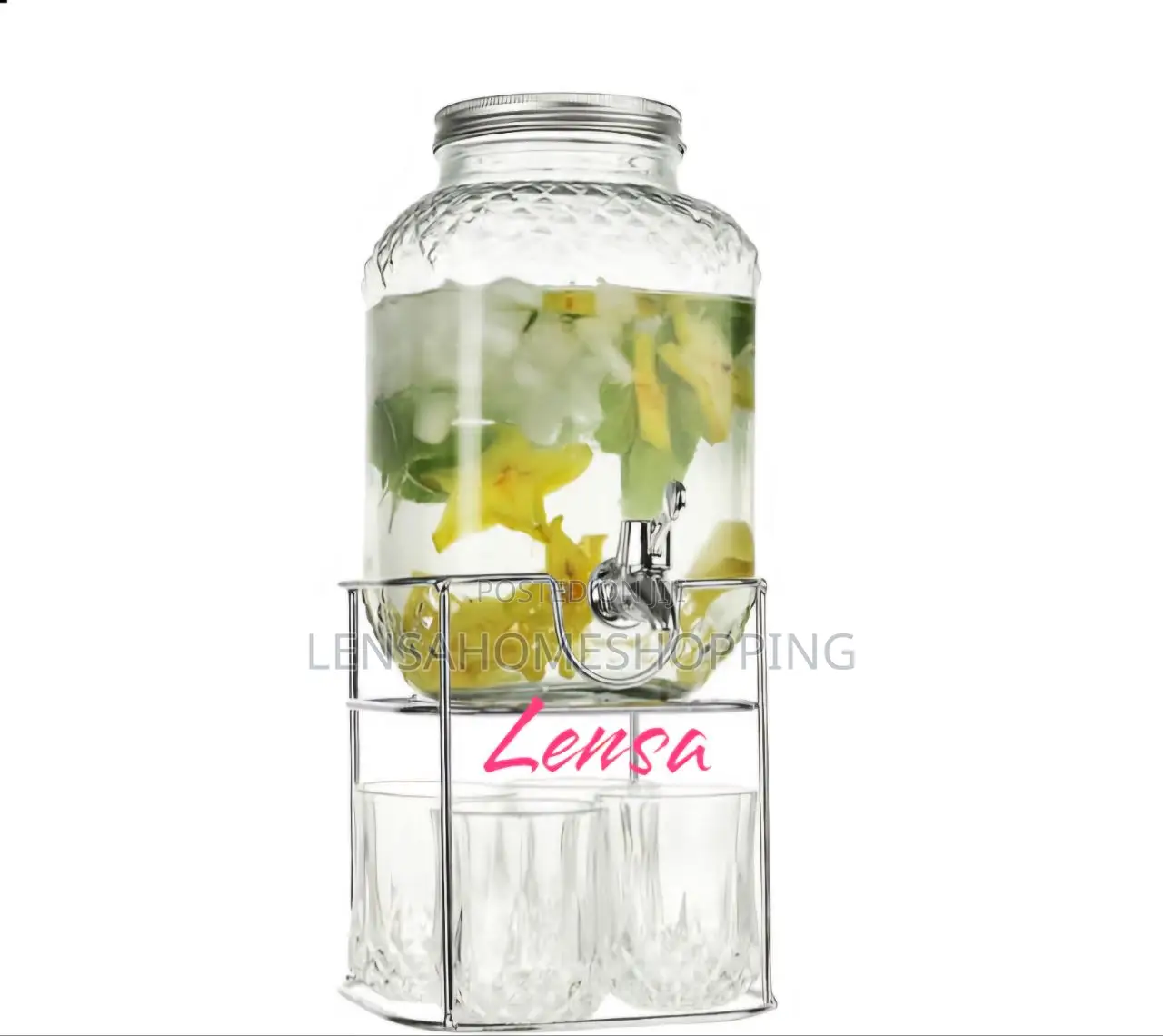 Juice Jar 4l With Glasses