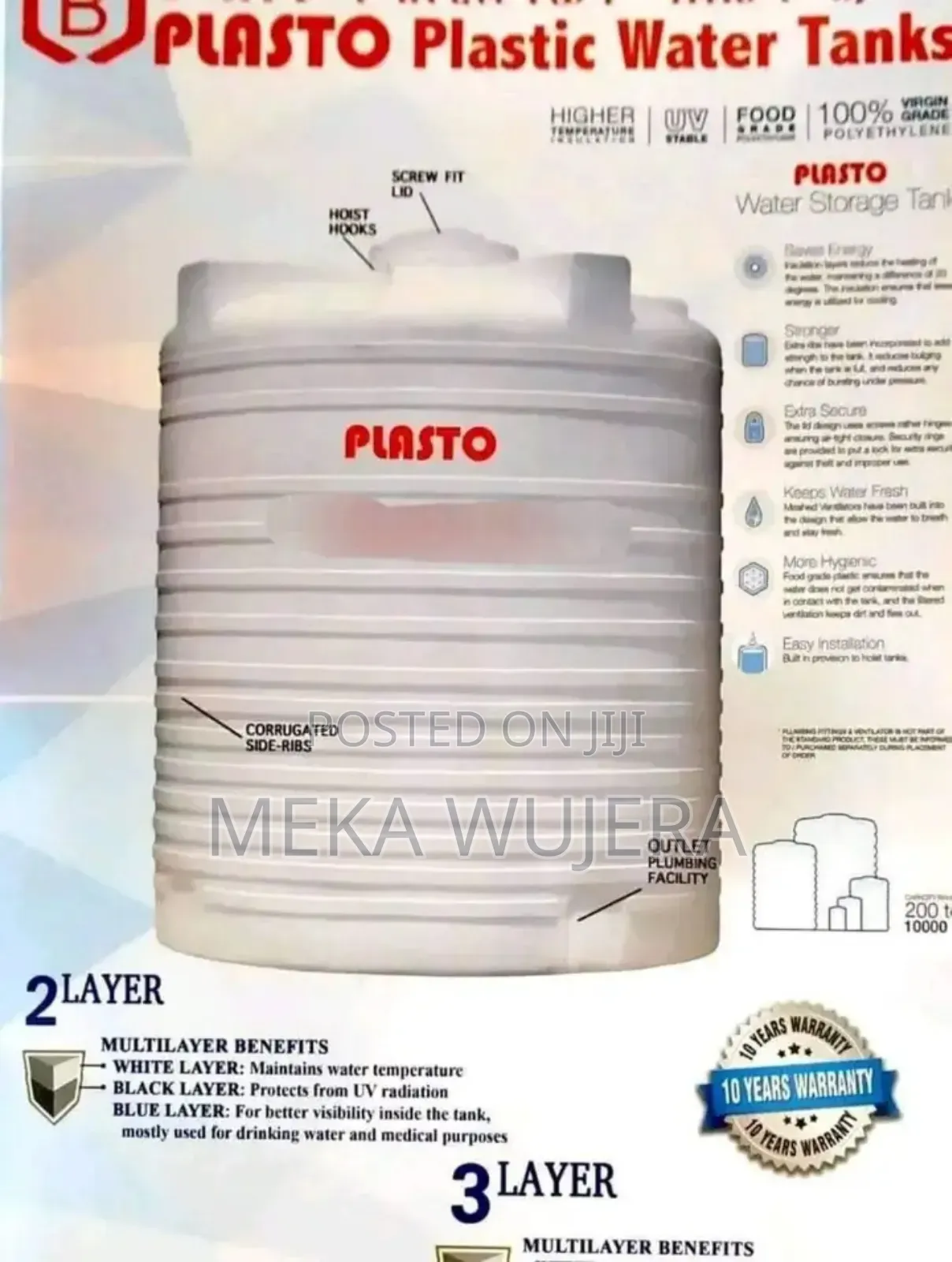 Plasto PLASTIC Vertical Tanker Roto