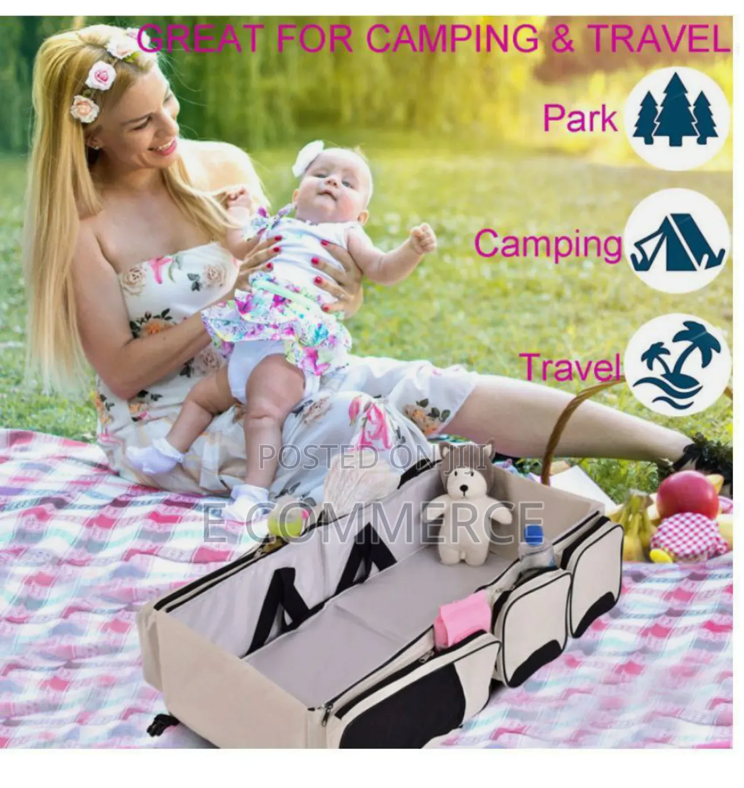 Multifunction Foldable Baby Diaper Bag