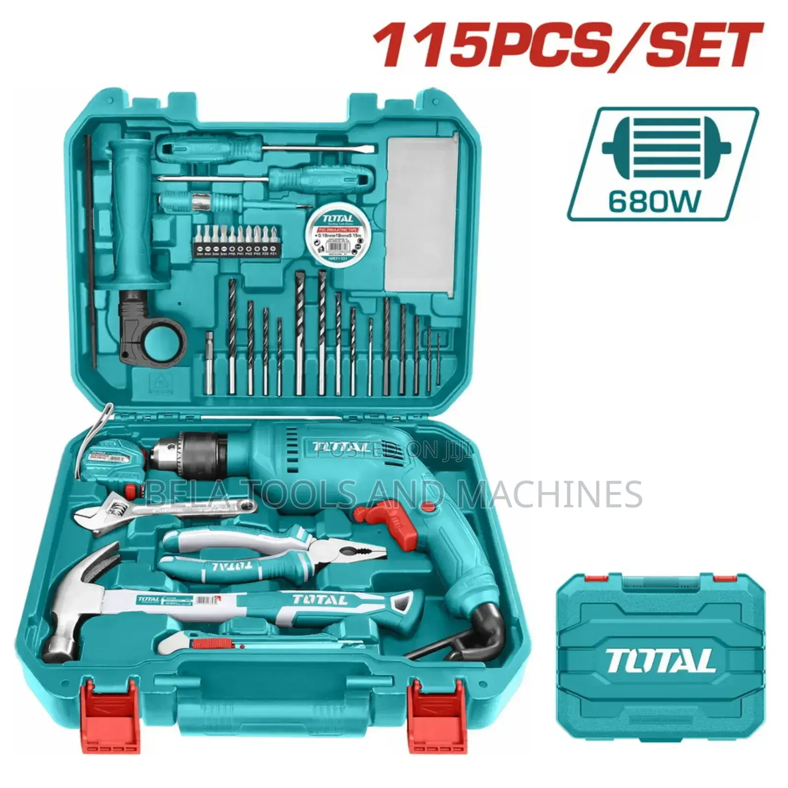 Total 115 PCS Tools Set Drill Set