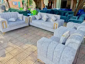 ሶፋ(Sofa Full Set)Made of ማለዳ Hd#1 Sponge Qlty Wood Materal