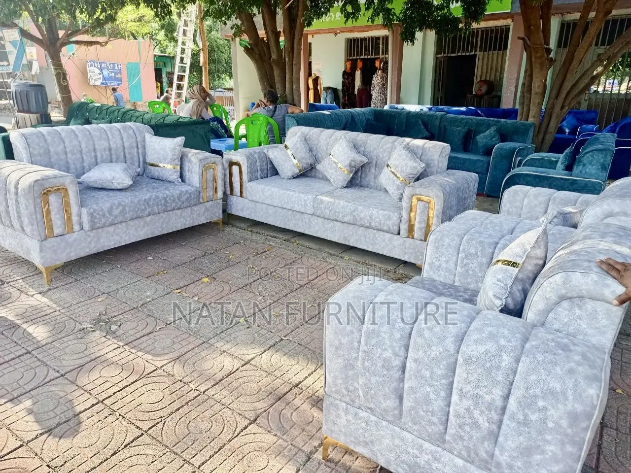ሶፋ(Sofa Full Set)Made of ማለዳ Hd#1 Sponge Qlty Wood Materal