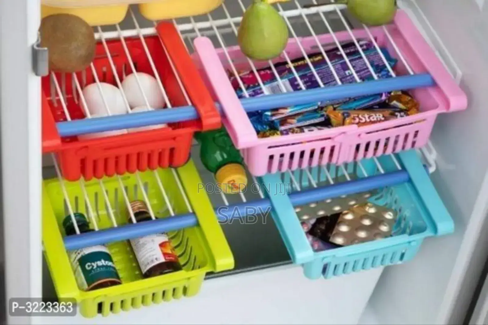 Expandable Plastic Space Saver Fridge Storage