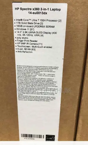 New Laptop HP Spectre X360 15t 16GB Intel Core i7 SSD 1T