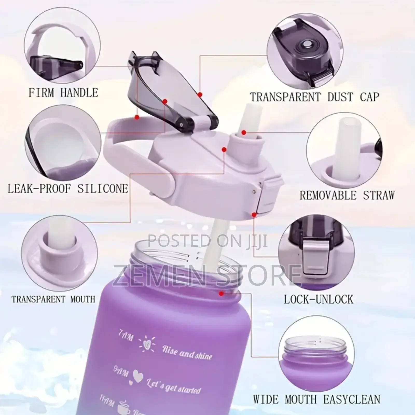 3-Piece Set Portable Water Bottle High Quality BPA Free