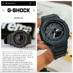 *_G-Shock Ga2100-Full Black Watch