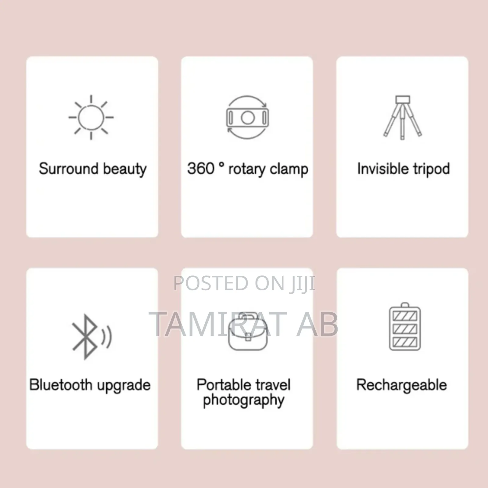 P20D 6 Inch Ring Fill Light Portable Tripod Selfie Stick