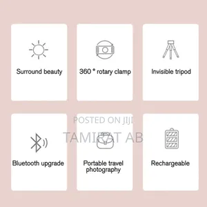 P20D 6 Inch Ring Fill Light Portable Tripod Selfie Stick