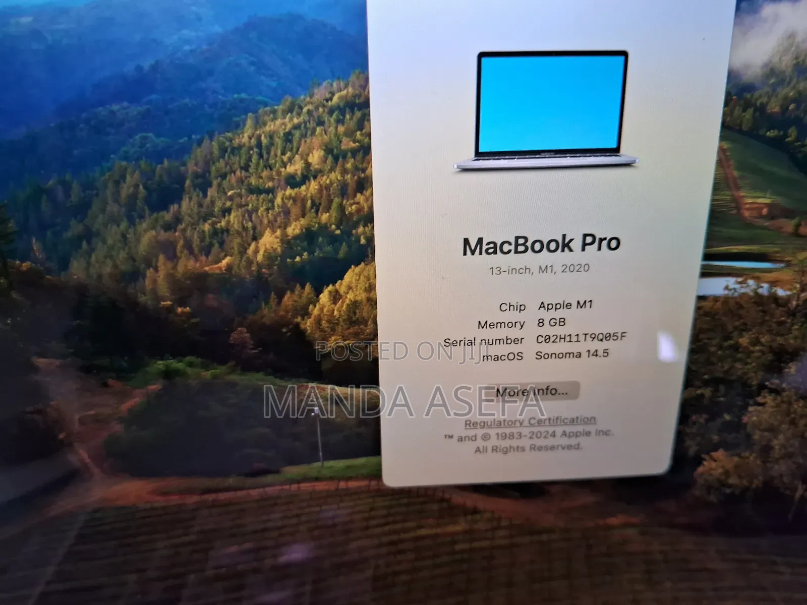 New Laptop Apple MacBook Pro M1 8GB Apple M1 SSD 512GB