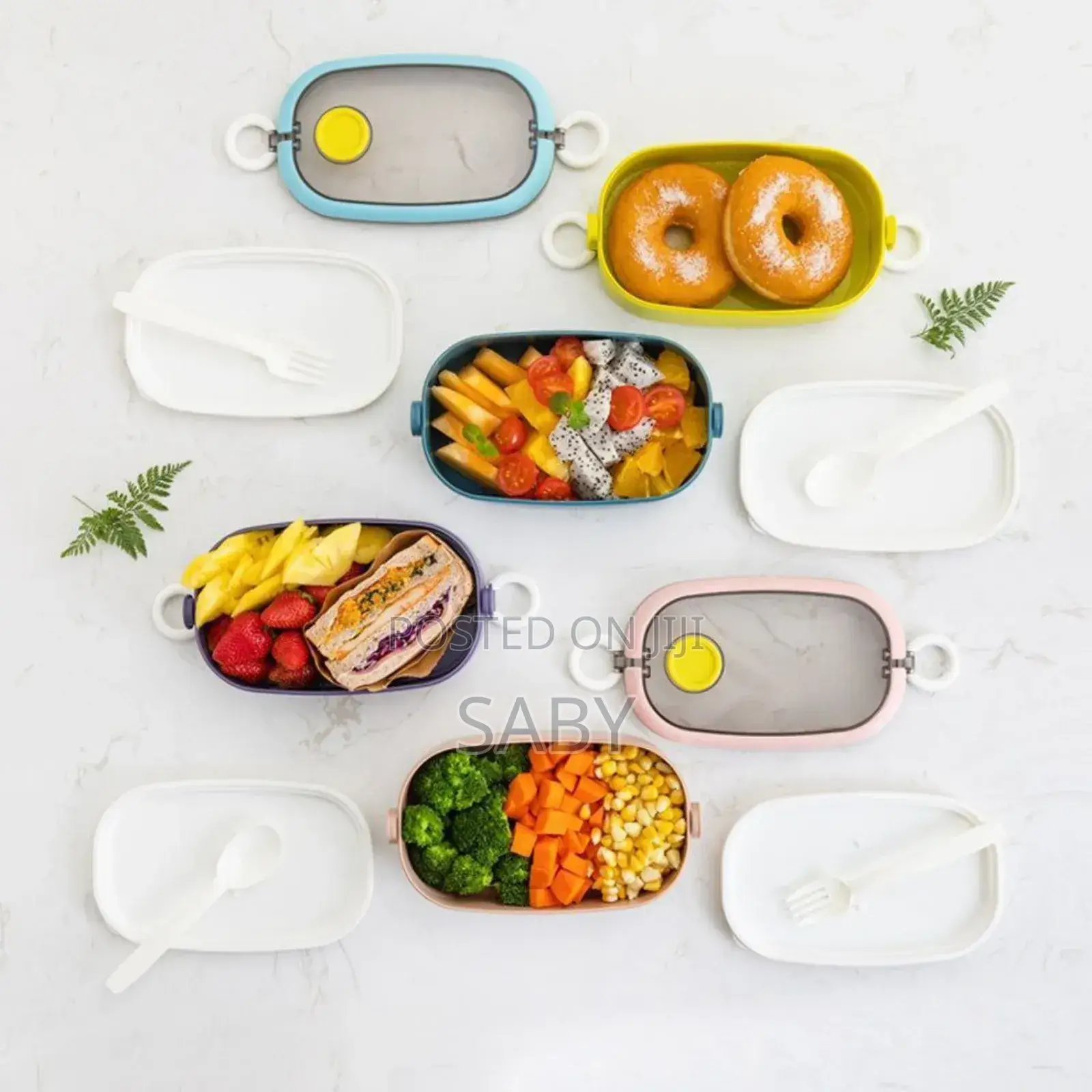 Two Layer Lunch Box With Cutlery