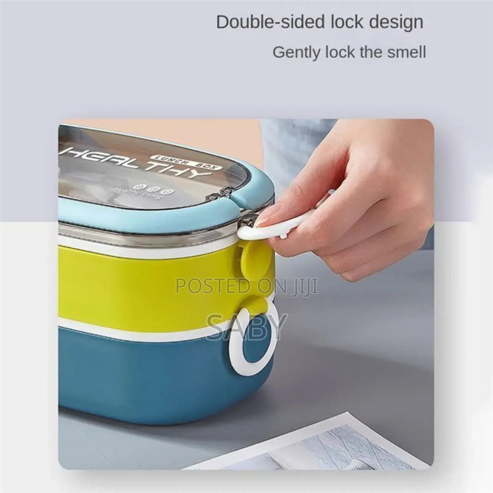 Two Layer Lunch Box With Cutlery