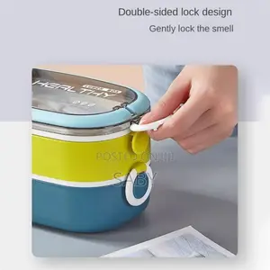 Two Layer Lunch Box With Cutlery
