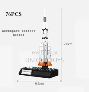 Space Satellite, Rocket, Lunar Rover Shuttle Model Blocks