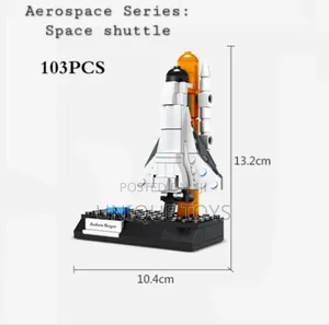 Space Satellite, Rocket, Lunar Rover Shuttle Model Blocks