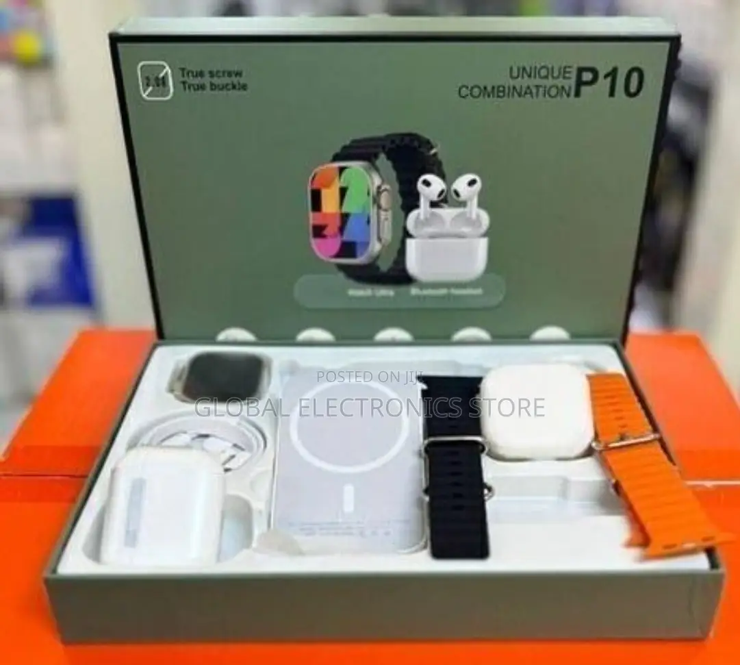 Smart Watch + Airpod + Wireless Power Bank + Charger + Box