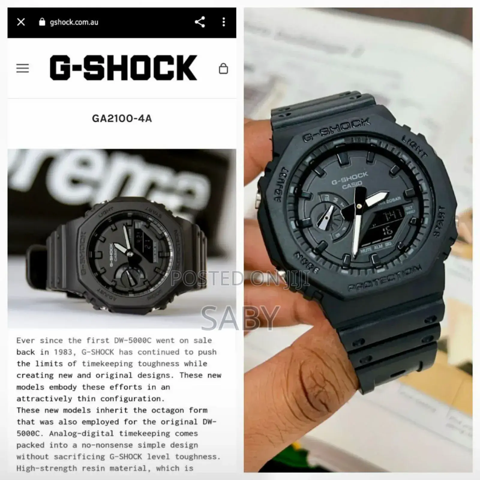 G Shock Ga2100-Full Black Colour in Stock