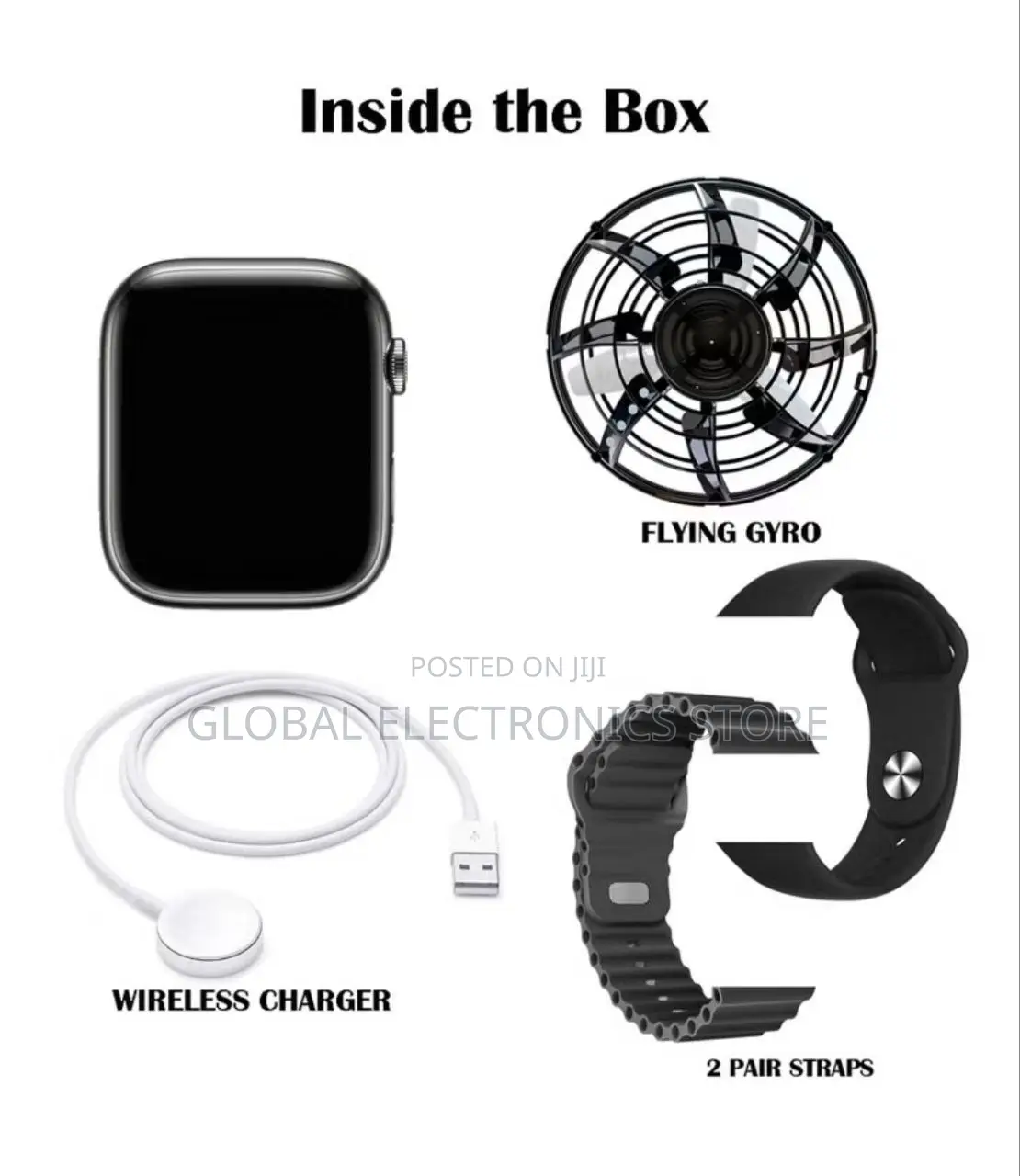 Telzeal Germany Smart Watch With 2 Straps Flying Gyro Black