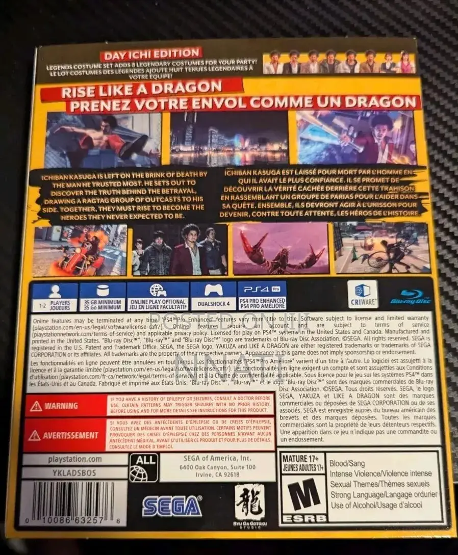 Yakuza: Like a Dragon - Day Ichi PS4