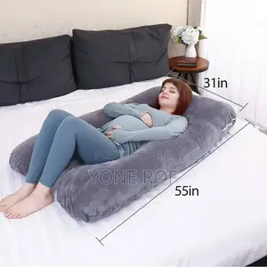 Photo - Pregnancy Pillow U,Shape ምቹ በእርግዝና ወቅት የመኝታ አለመማቸት የወገብ ህመምን