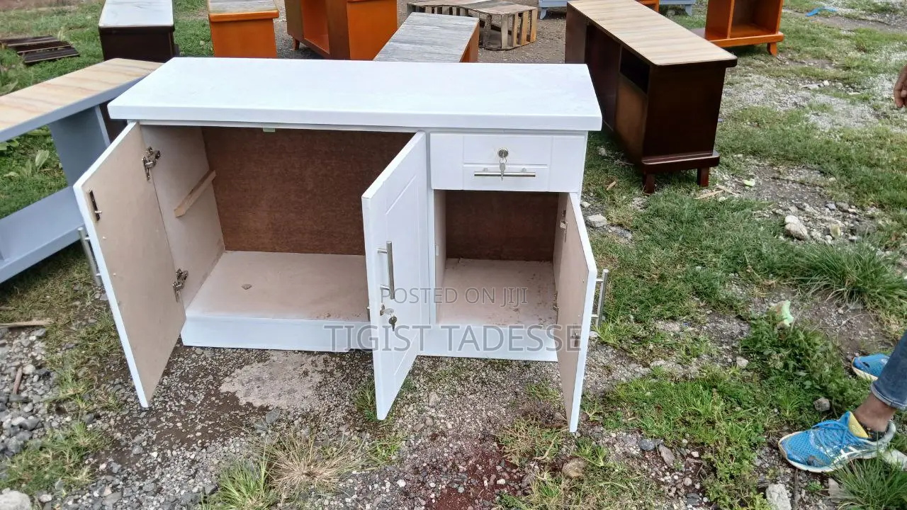 ብፌ 120cm MDF ፅድት ያለ