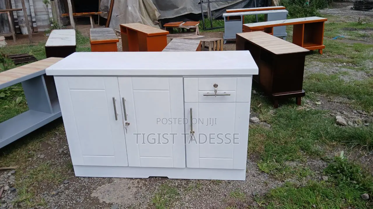 ብፌ 120cm MDF ፅድት ያለ