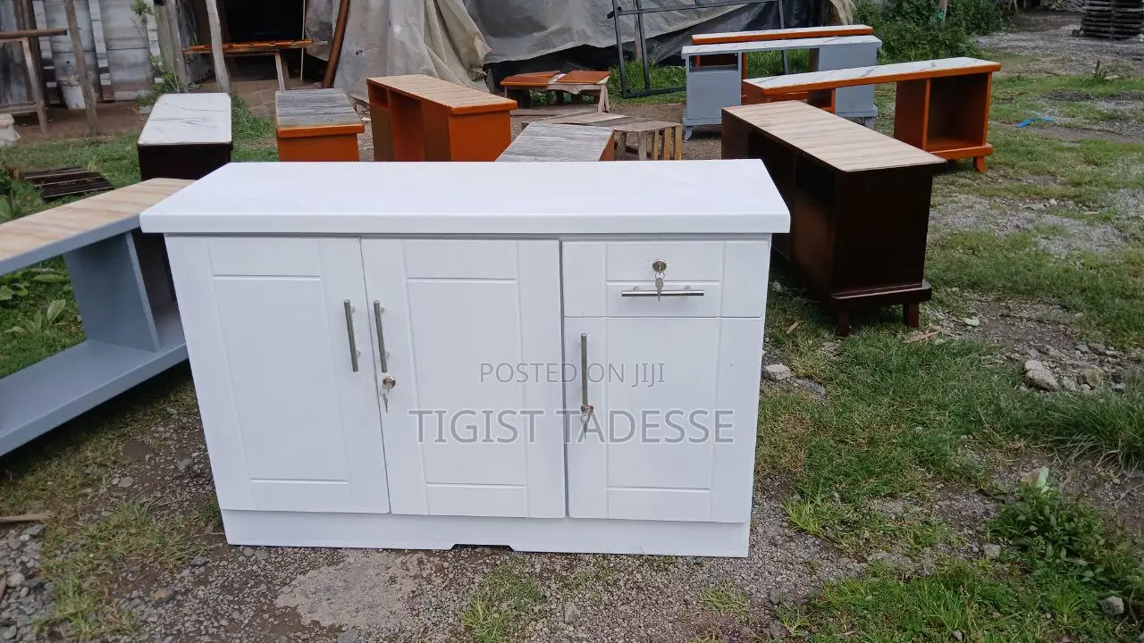 ብፌ 120cm MDF ፅድት ያለ