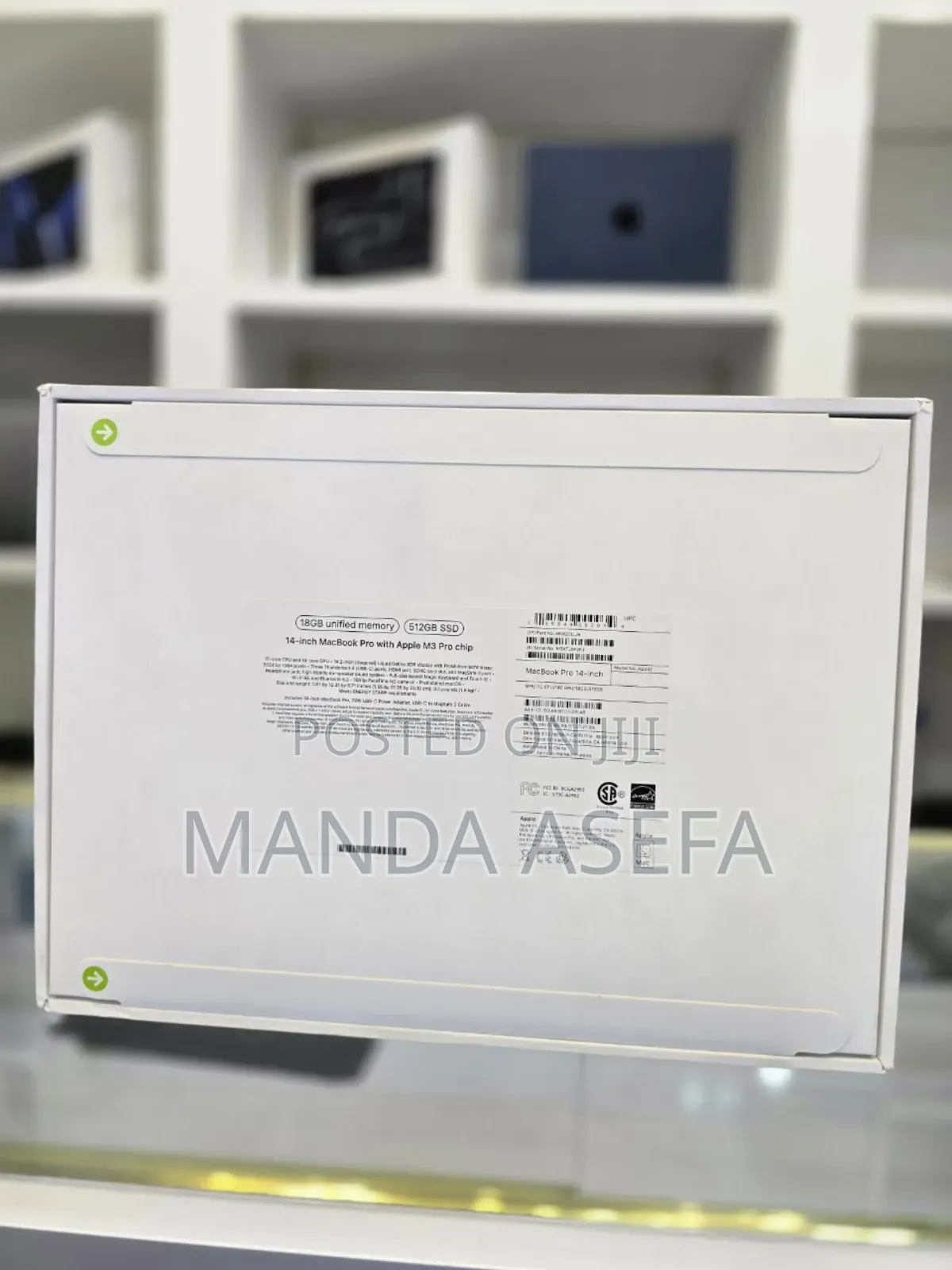 New Laptop Apple MacBook Pro 18GB Apple M3 SSD 512GB