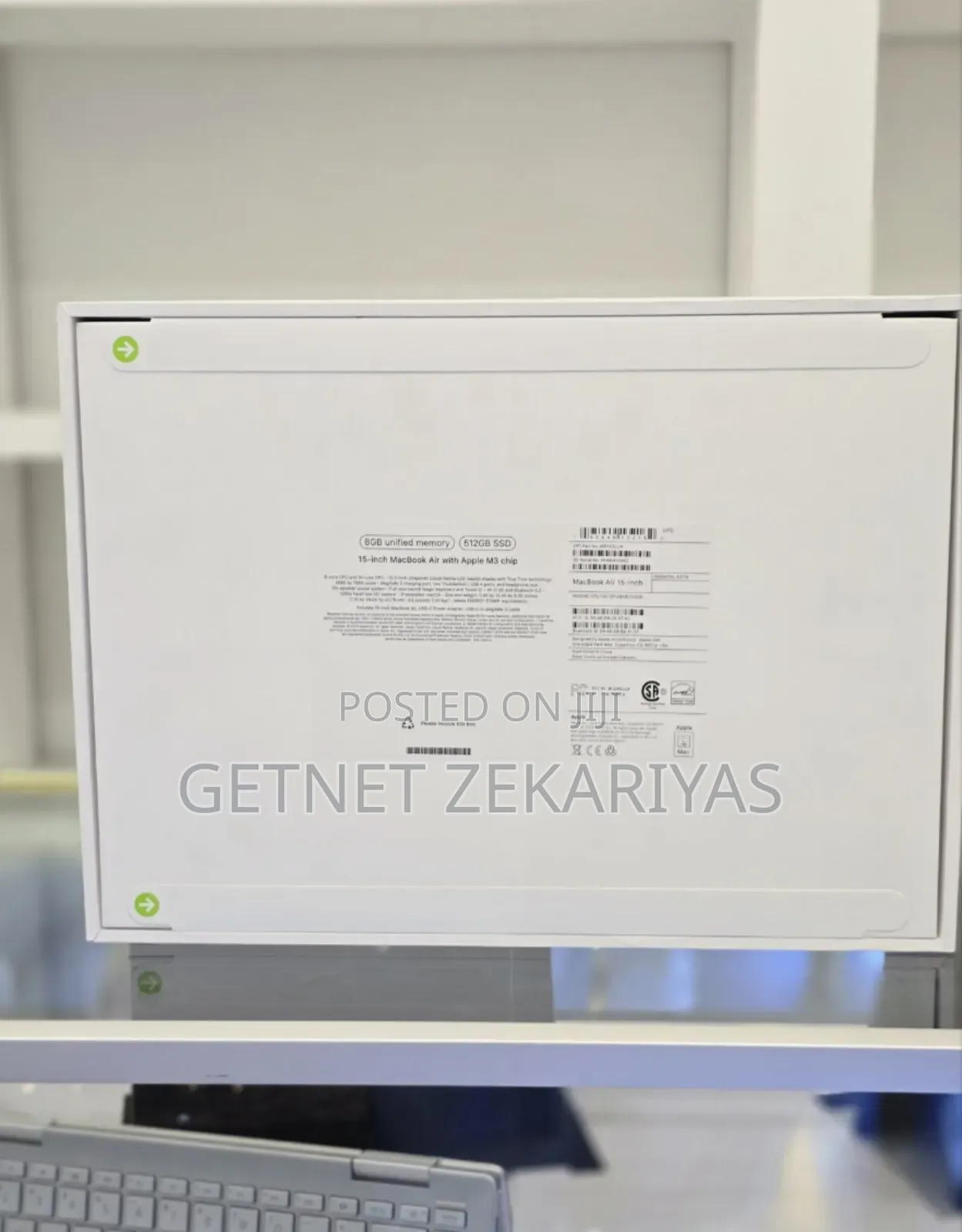 New Laptop Apple MacBook Air 2024 M3 15-Inch 8GB Apple M3 SSD 512GB