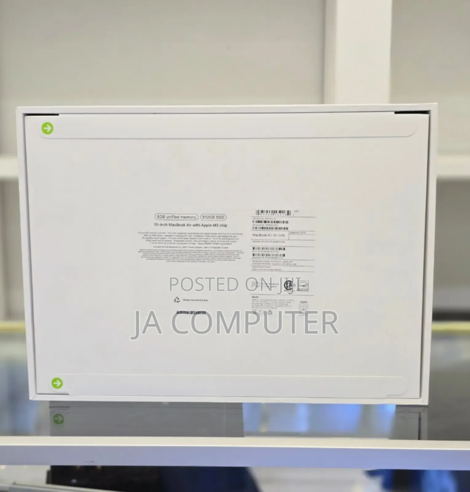 New Laptop Apple MacBook Air 2024 M3 15-Inch 8GB Apple M3 SSD 512GB