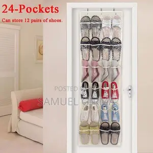 Photo - 24 Pocket Over The Door Shoe Organizer