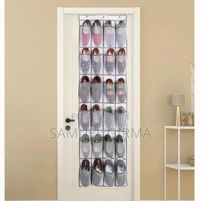 24 Pocket Over The Door Shoe Organizer