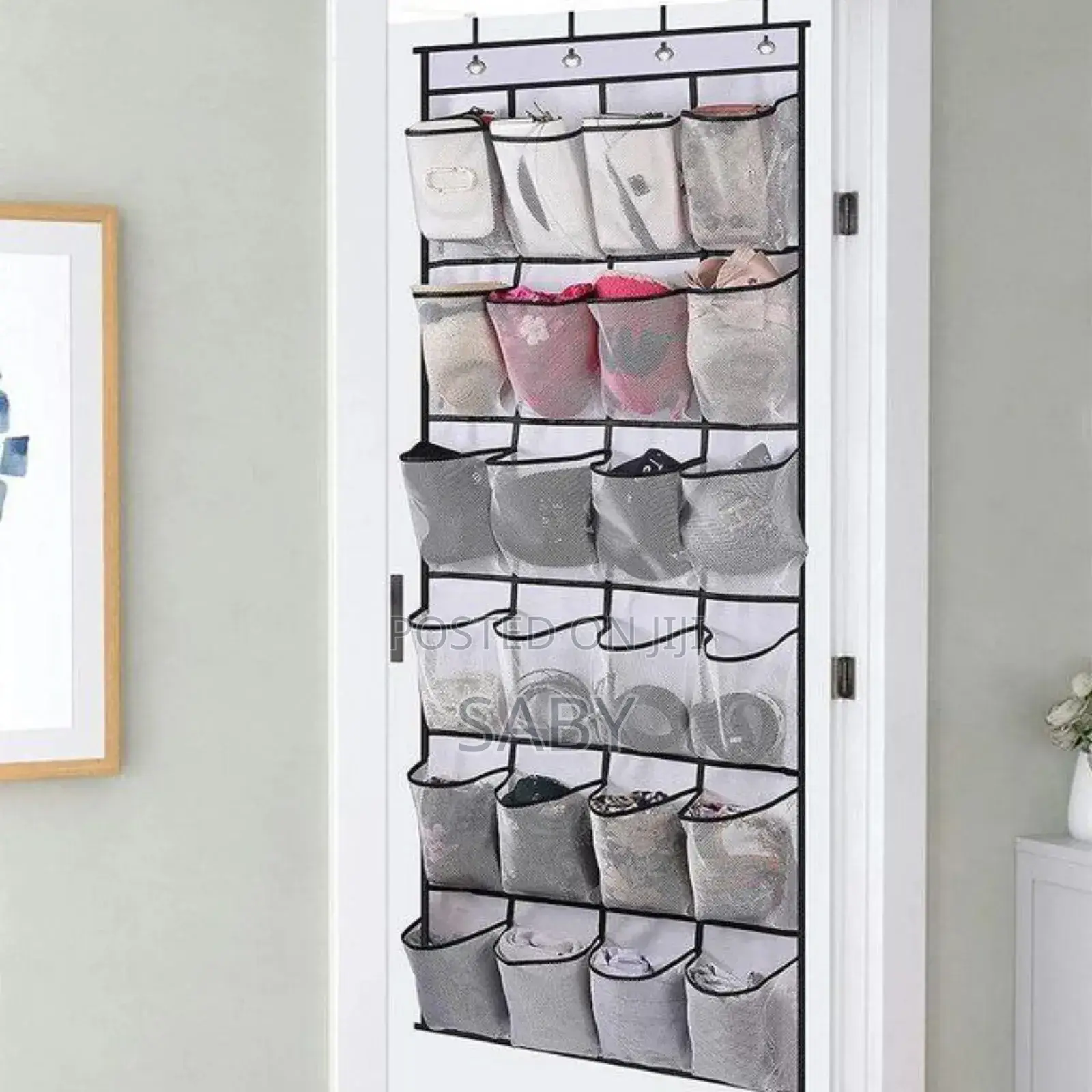 .24 Pocket Over The Door Shoe Organizer
