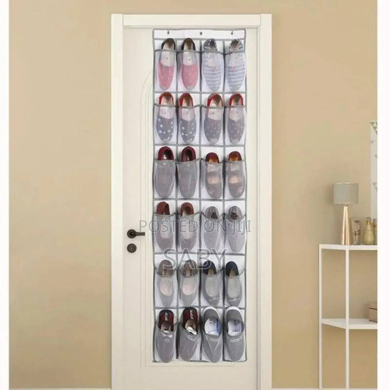 .24 Pocket Over The Door Shoe Organizer