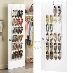 .24 Pocket Over The Door Shoe Organizer
