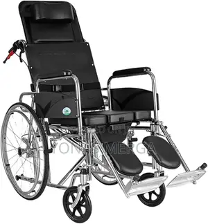 Medequip Healthcare Plated Recliner Wheelchair W/Commode