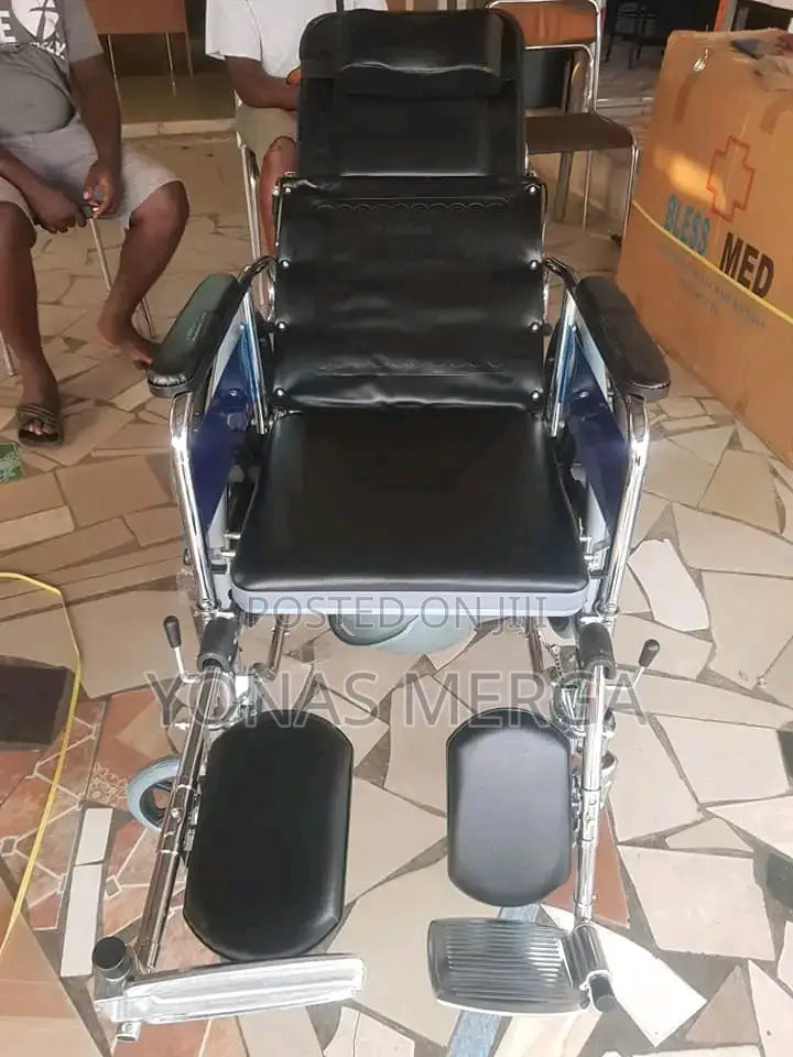 Reclining Wheelchair With Commode/Duty W/Aluminum/Easy Load