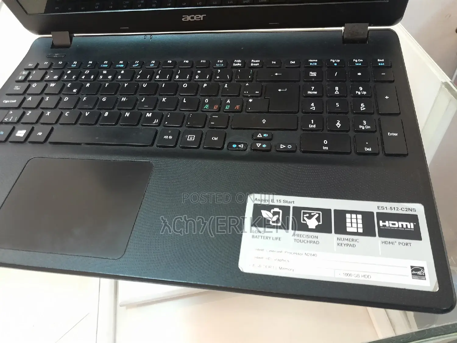 New Laptop Acer Aspire E15 8GB Intel Celeron HDD 1T