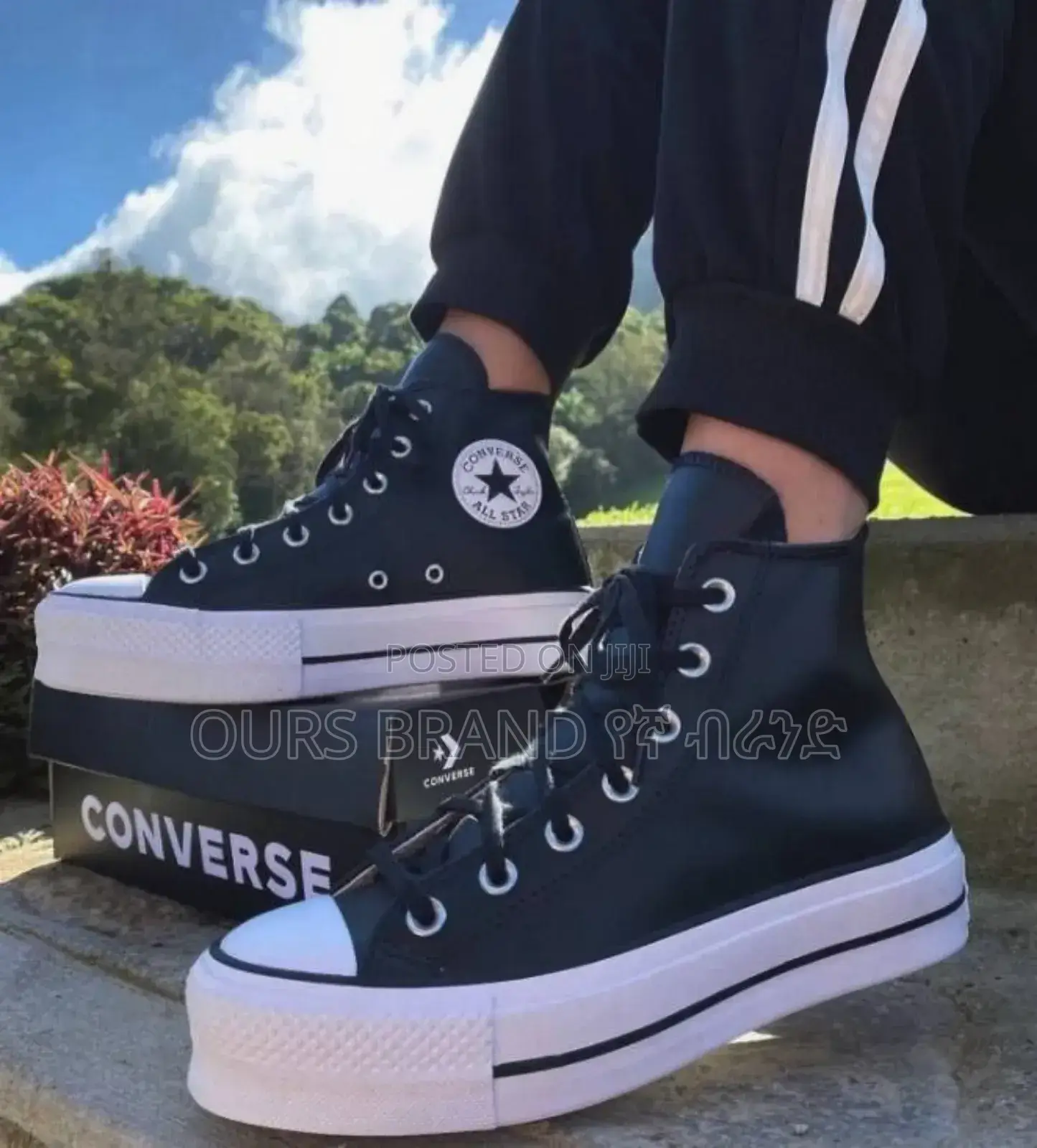 Converse Platform Leather High Master Quality Luxury Shoes