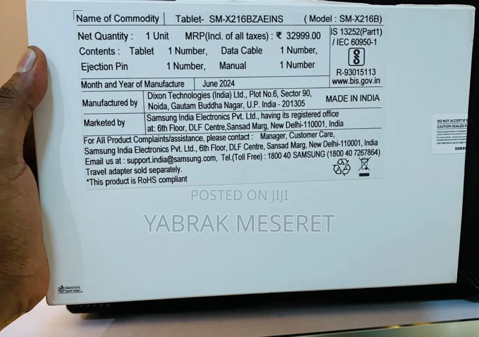 New Samsung Galaxy Tab A9 64 GB Black