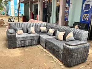 ሶፋ(l-Shape)Made of ማለዳ HD#1 Sponge Qlty Wood Materal