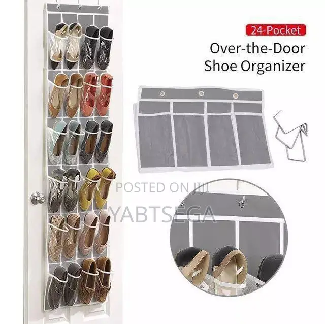 24 Pocket Over the Door Shoe Organizer